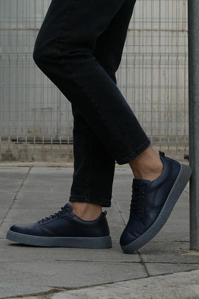 Mubiano Hakiki Deri 4500-LCV Lacivert Erkek Spor Ayakkabı & Sneaker