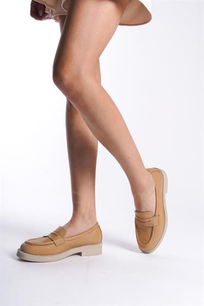 Mubiano Hakiki Deri Collection Kadın Babet Nude -MCSDD024-N