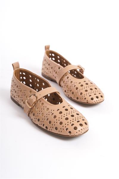 Mubiano Hakiki Deri Collection Kadın Babet Nude -MCRGN8034-N