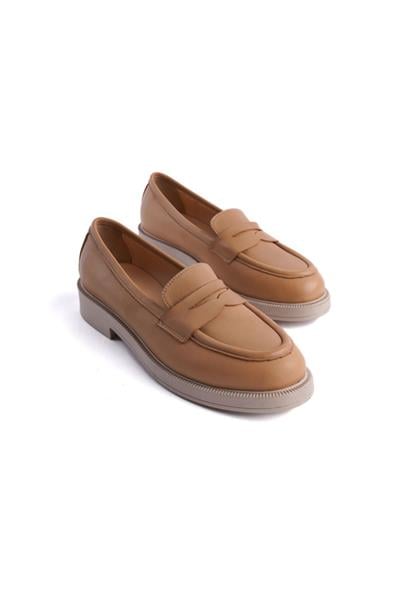 Mubiano Hakiki Deri Collection Kadın Babet Nude -MCSDD024-N