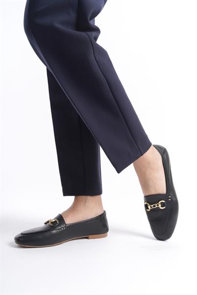 Mubiano Hakiki Deri Collection Kadın Babet Siyah -MCMNG2446-S