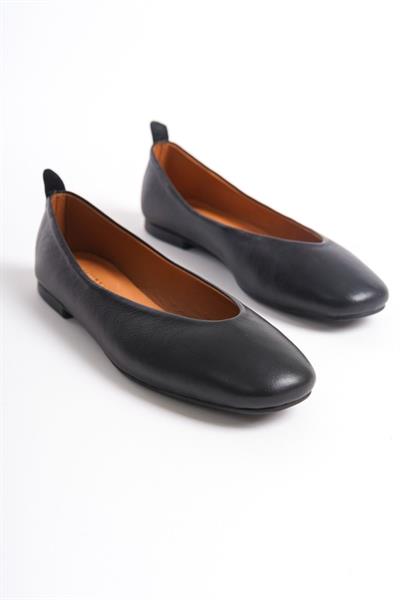 Mubiano Hakiki Deri Collection Kadın Babet Siyah -MCMNG2480-S