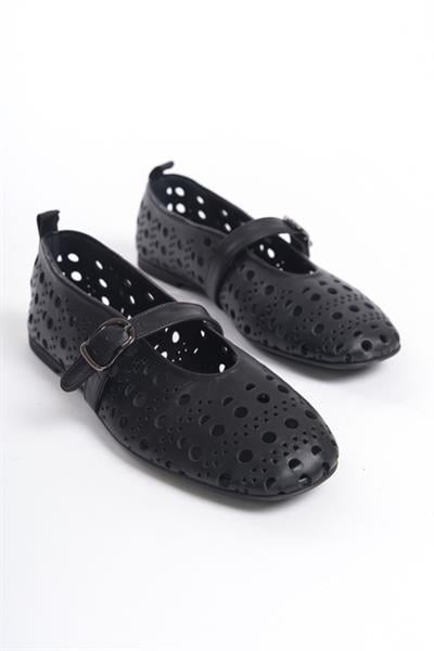 Mubiano Hakiki Deri Collection Kadın Babet Siyah -MCRGN8034-S