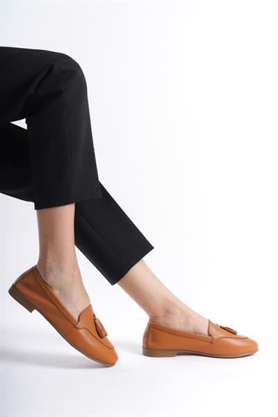 Mubiano Hakiki Deri Collection Kadın Babet Taba -MCMNG2455-TB