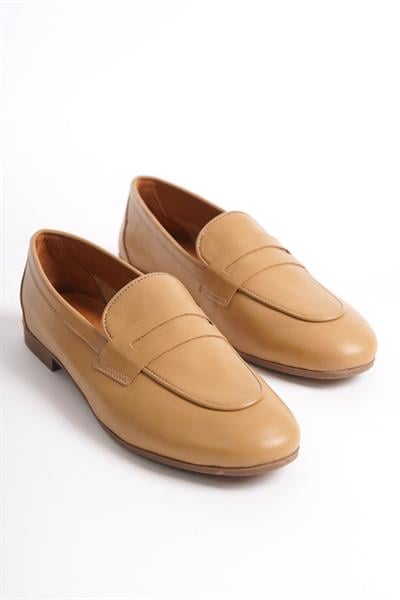 Mubiano Hakiki Deri Collection Kadın Loafer & Babet Camel -MCMNG12103-CML