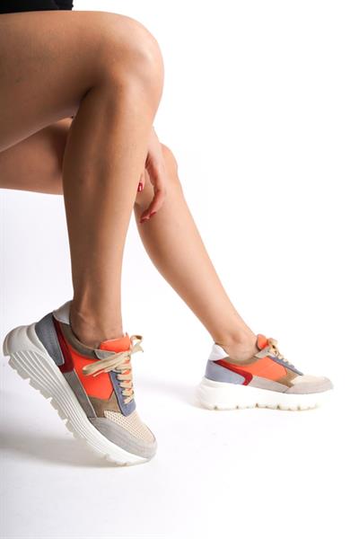 Mubiano Hakiki Deri Collection Kadın Spor Ayakkabı & Sneaker Nude -MCRGN6051-N