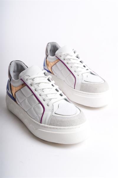 Mubiano Hakiki Deri Collection Kadın Spor Ayakkabı & Sneaker Beyaz -MCRGN6062-B
