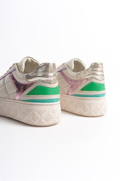 Mubiano Hakiki Deri Collection Kadın Spor Ayakkabı & Sneaker Bej -MCRGN6062-BJ