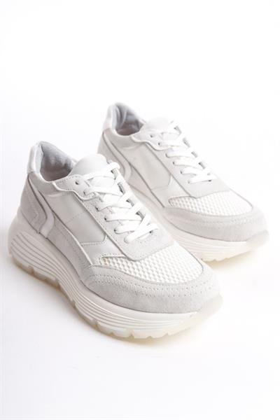 Mubiano Hakiki Deri Collection Kadın Spor Ayakkabı & Sneaker Bej -MCRGN6051-BJ