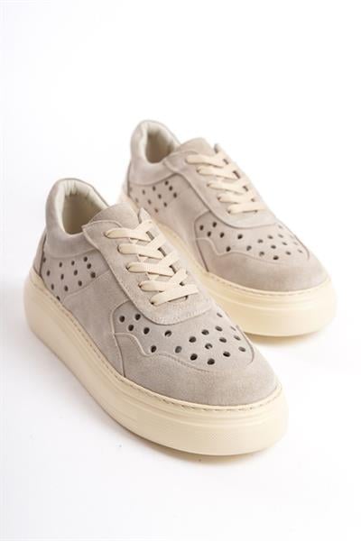 Mubiano Hakiki Deri Collection Kadın Spor Ayakkabı & Sneaker Bej -MCRGN16084-BJ