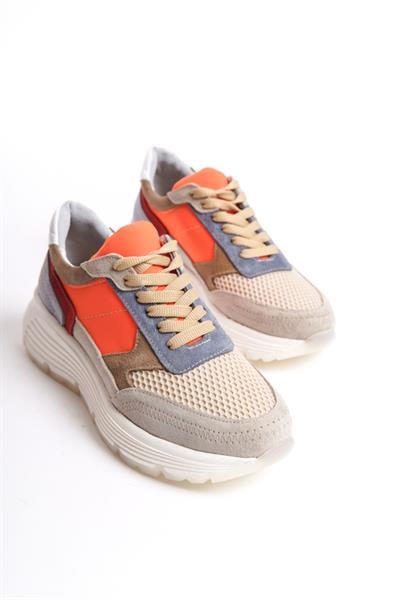 Mubiano Hakiki Deri Collection Kadın Spor Ayakkabı & Sneaker Nude -MCRGN6051-N