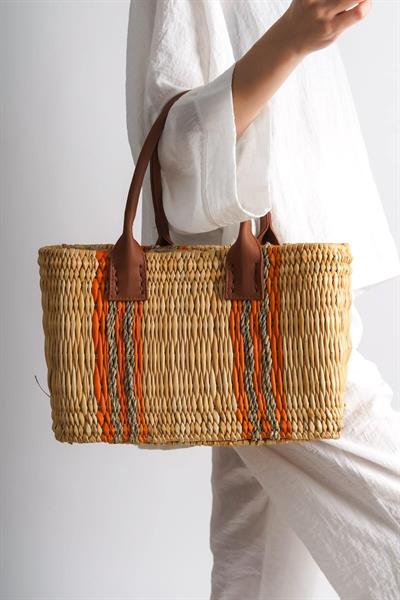 Mubiano Collection Kadın Küçük Boy Hasır Çanta Oranj -MCPL170-ORJ