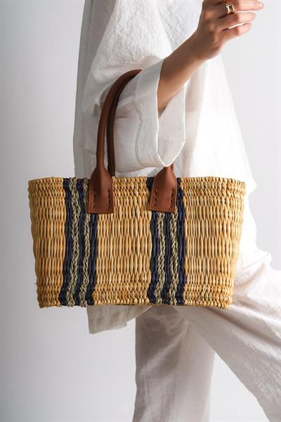 Mubiano Collection Kadın Küçük Boy Hasır Çanta Lacivert -MCPL140-LCV