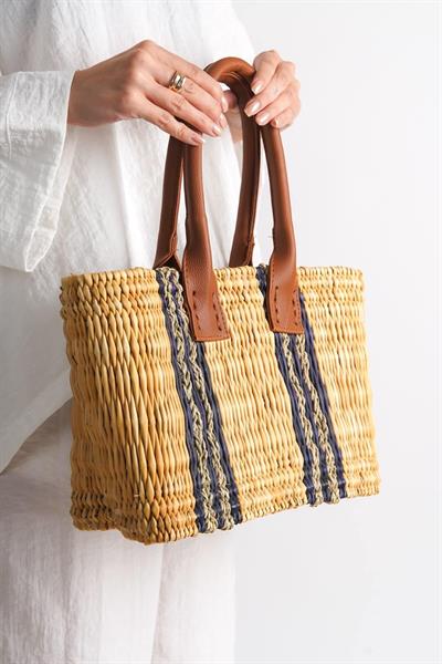 Mubiano Collection Kadın Küçük Boy Hasır Çanta Lacivert -MCPL140-LCV