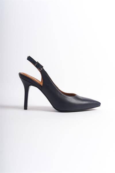 Mubiano Hakiki Deri Collection Kadın Topuklu Stiletto & Ayakkabı Lacivert -MCALM433-LCV