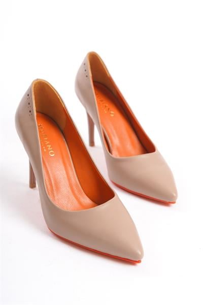 Mubiano Hakiki Deri Collection Kadın Topuklu Stiletto & Ayakkabı Nude -MCRGN80125-N