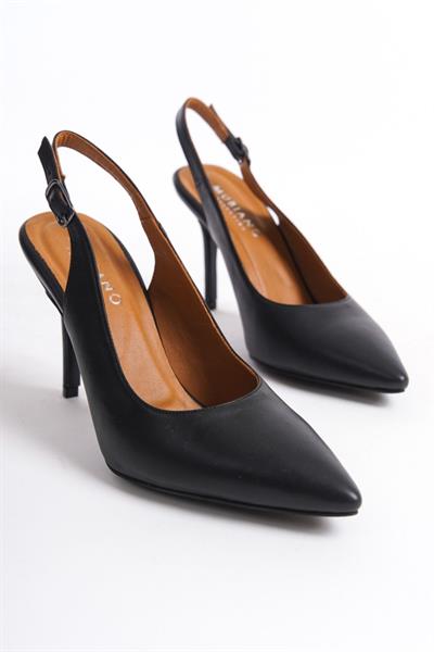 Mubiano Hakiki Deri Collection Kadın Topuklu Stiletto & Ayakkabı Siyah -MCALM433-S