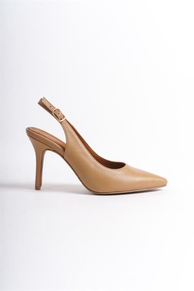 Mubiano Hakiki Deri Collection Kadın Topuklu Stiletto & Ayakkabı Nude -MCALM433-N