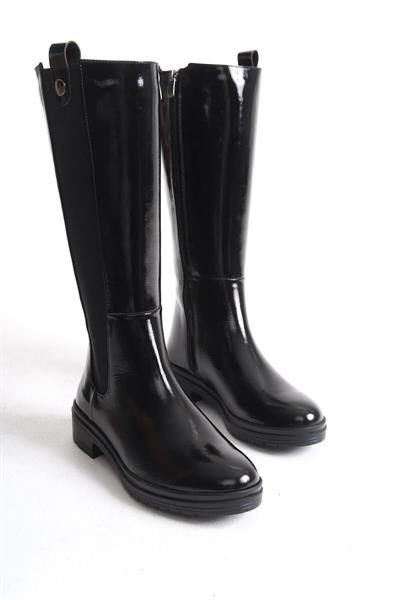 Mubiano Hakiki Deri Collection Rugan Binici Uzun Streç Çizme Siyah - MCSR1931 - S