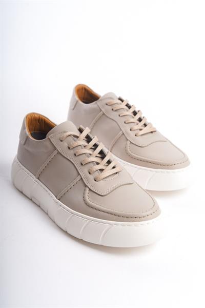 Mubiano Hakiki Deri Erkek Spor Ayakkabı & Sneaker Nude -MBKRY650-N