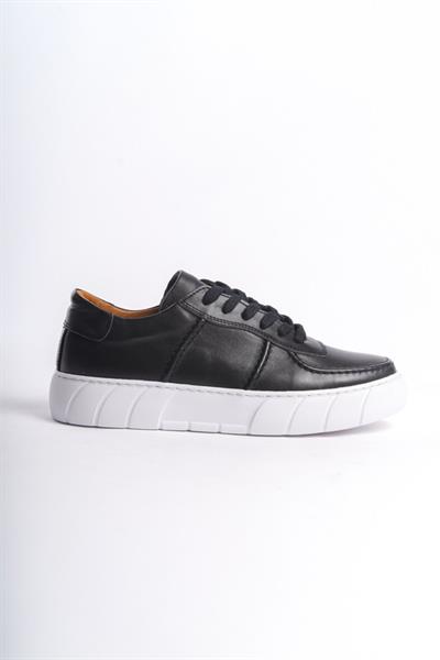 Mubiano Hakiki Deri Erkek Spor Ayakkabı & Sneaker Siyah -MBKRY650-S