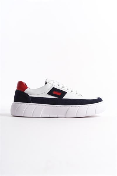 Mubiano Hakiki Deri Erkek Spor Ayakkabı & Sneaker Lacivert -MBKRYD203-LCV