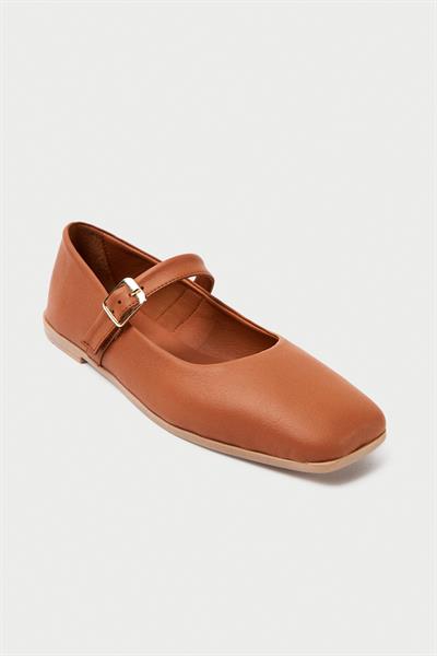 Mubiano Hakiki Deri Collection Kadın Babet Taba -MCMNG24450-TB