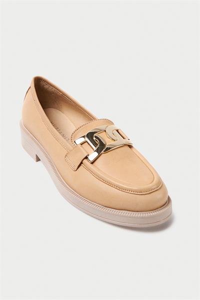 Mubiano Hakiki Deri Collection Kadın Babet Nude -MCSDD033-N