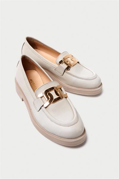 Mubiano Hakiki Deri Collection Kadın Babet Bej -MCSDD033-BJ