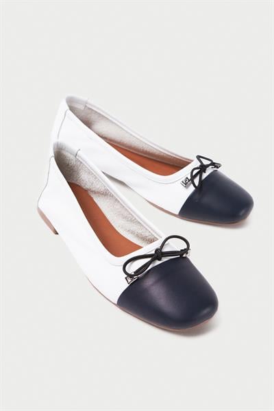 Mubiano Hakiki Deri Collection Kadın Babet Beyaz -MCMNG2277-B