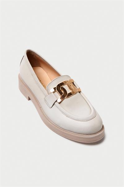 Mubiano Hakiki Deri Collection Kadın Babet Bej -MCSDD033-BJ