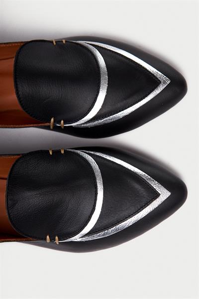 Mubiano Hakiki Deri Collection Kadın Babet Siyah -MCMNG2433-S