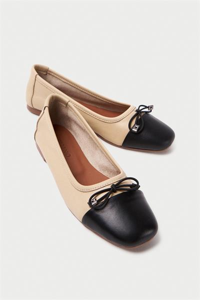 Mubiano Hakiki Deri Collection Kadın Babet Bej -MCMNG2277-BJ