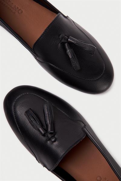 Mubiano Hakiki Deri Collection Kadın Babet Siyah -MCMNG2455-S