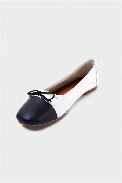 Mubiano Hakiki Deri Collection Kadın Babet Beyaz -MCMNG2277-B