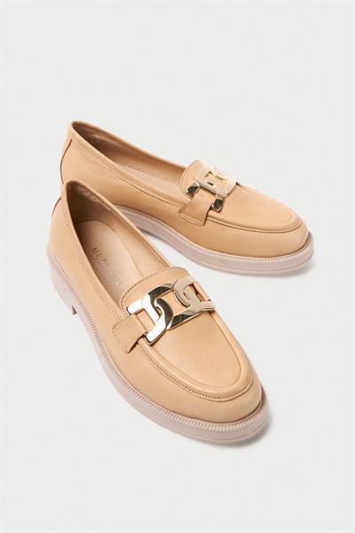 Mubiano Hakiki Deri Collection Kadın Babet Nude -MCSDD033-N