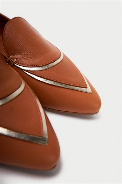 Mubiano Hakiki Deri Collection Kadın Babet Taba -MCMNG2433-TB