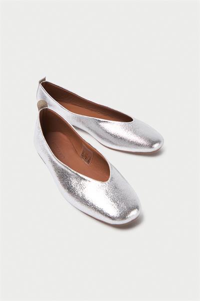 Mubiano Hakiki Deri Collection Kadın Babet Gümüş -MCMNG2480-GMS