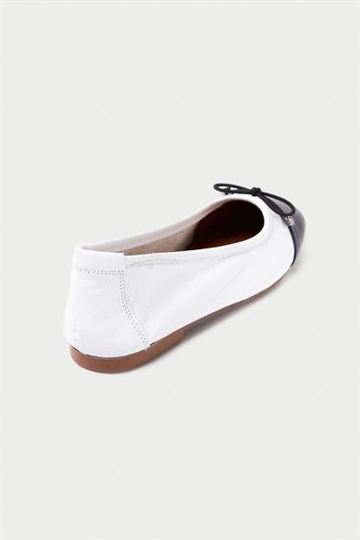 Mubiano Hakiki Deri Collection Kadın Babet Beyaz -MCMNG2277-B