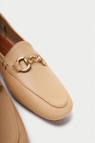 Mubiano Hakiki Deri Collection Kadın Babet Bej -MCMNG2446-BJ