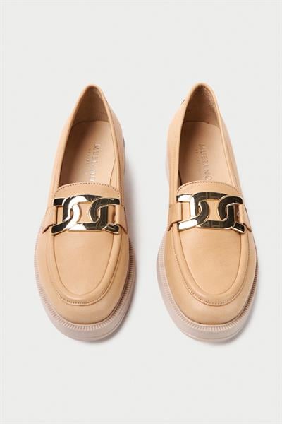 Mubiano Hakiki Deri Collection Kadın Babet Nude -MCSDD033-N