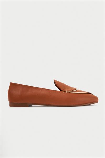 Mubiano Hakiki Deri Collection Kadın Babet Taba -MCMNG2433-TB