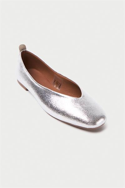 Mubiano Hakiki Deri Collection Kadın Babet Gümüş -MCMNG2480-GMS