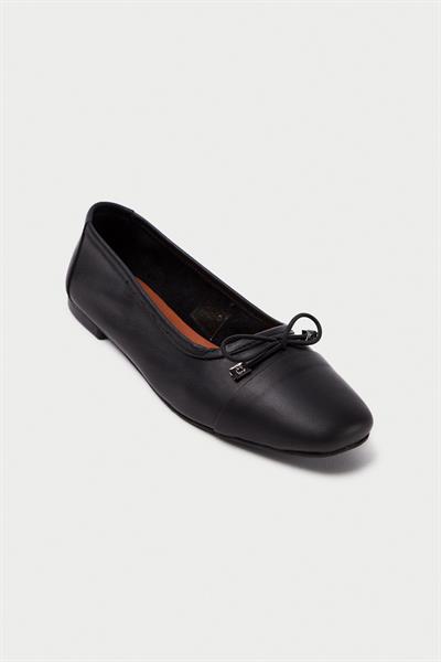 Mubiano Hakiki Deri Collection Kadın Babet Siyah-MCMNG2277-S