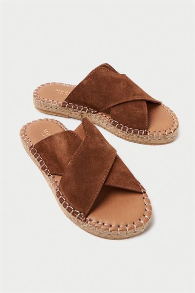 Mubiano Hakiki Deri Collection Kadın Terlik Taba -MCSVT23T007-TB