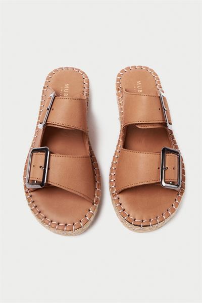 Mubiano Hakiki Deri Collection Kadın Terlik Taba -MCSVK23T003-TB