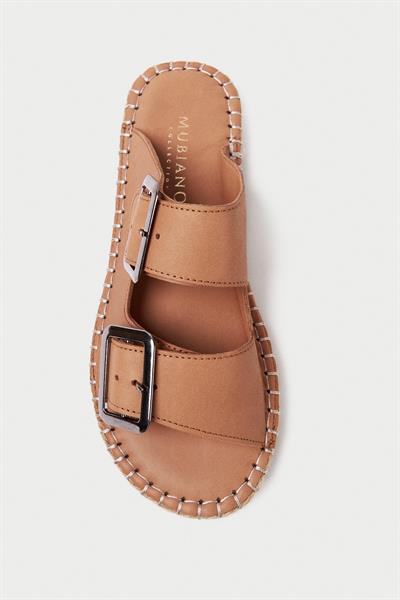 Mubiano Hakiki Deri Collection Kadın Terlik Taba -MCSVK23T003-TB