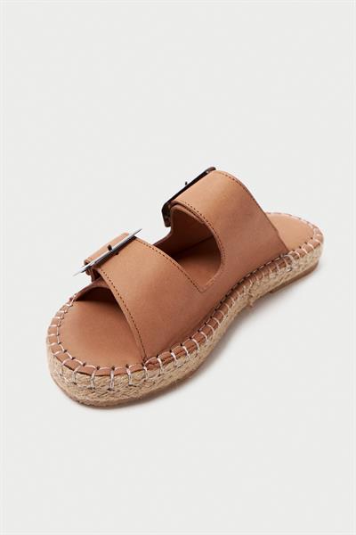 Mubiano Hakiki Deri Collection Kadın Terlik Taba -MCSVK23T003-TB