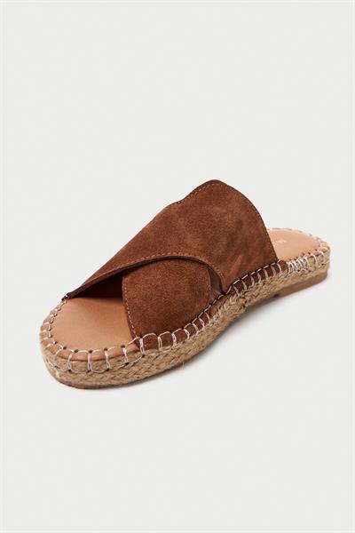 Mubiano Hakiki Deri Collection Kadın Terlik Taba -MCSVT23T007-TB