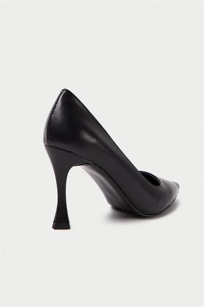Mubiano Hakiki Deri MB971-S Kadın İnce 9 cm Topuklu Siyah Stiletto & Topuklu Ayakkabı